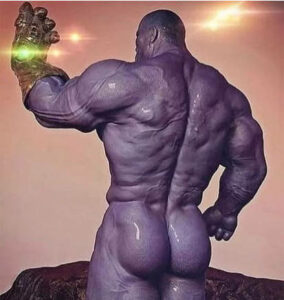 thanos pelado personagem nu